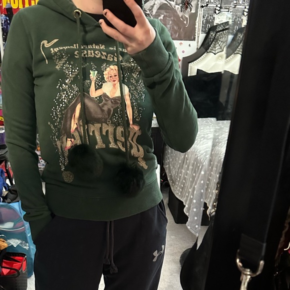 PERRIER water women's vintage style rhinestone graphic sweater by fixed design - Picture 8 of 8